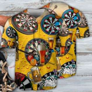 Dart And Beer Love Life Style - Baseball Jersey - Owl Ohh - Owl Ohh