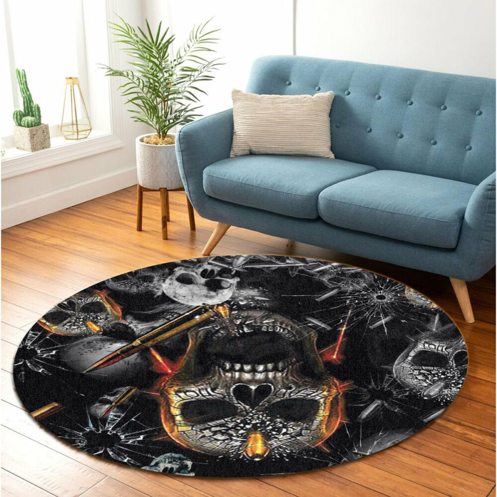 Skull Oh My Skull Cool - Round Mat - Owl Ohh - Owl Ohh