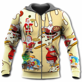 Christmas Santa Eating Pizza. It's Yummy - Hoodie - Owl Ohh - Owl Ohh