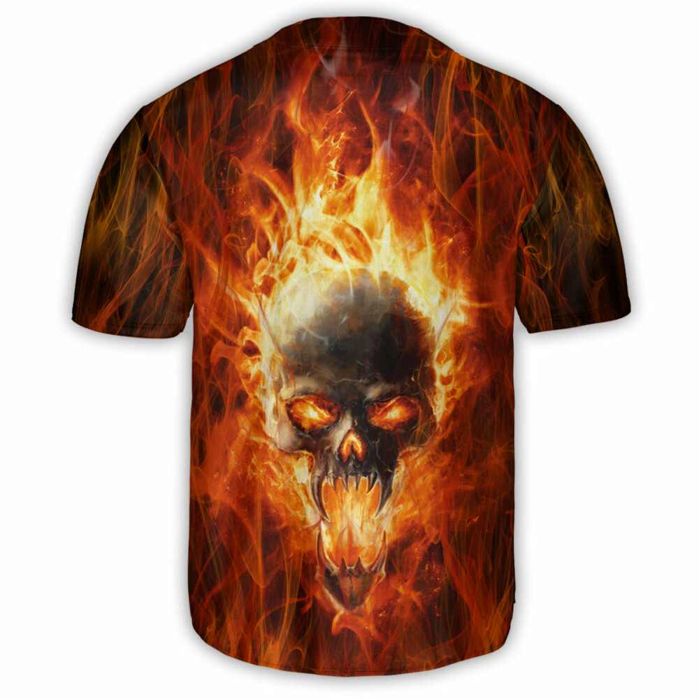 Skull Hot As Hell Psycho As Well - Baseball Jersey - Owl Ohh - Owl Ohh