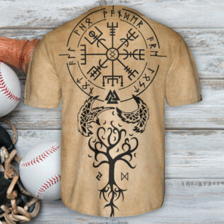 Viking Odin Sign Old Man Viking - Baseball Jersey - Owl Ohh - Owl Ohh