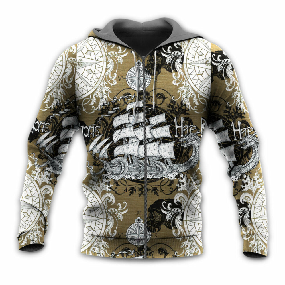 Dragon Old Ship Vintage Anchor Sea Life - Hoodie - Owl Ohh - Owl Ohh