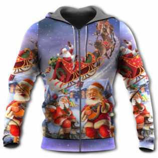 Christmas Santa Claus Funny Art Style - Hoodie - Owl Ohh - Owl Ohh