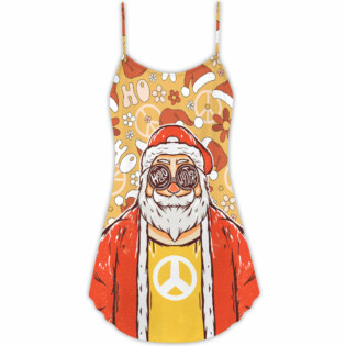 Christmas Santa Cutie Hippie Groovy - V-neck Sleeveless Cami Dress - Owl Ohh - Owl Ohh