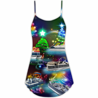 Poonton Neon Tree Merry Christmas - V-neck Sleeveless Cami Dress - Owl Ohh - Owl Ohh
