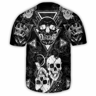 Skull Love Black - Baseball Jersey - Owl Ohh - Owl Ohh
