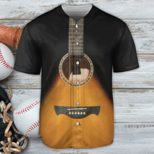 Guitar Style Vintage Music Guitarist - Baseball Jersey - Owl Ohh - Owl Ohh