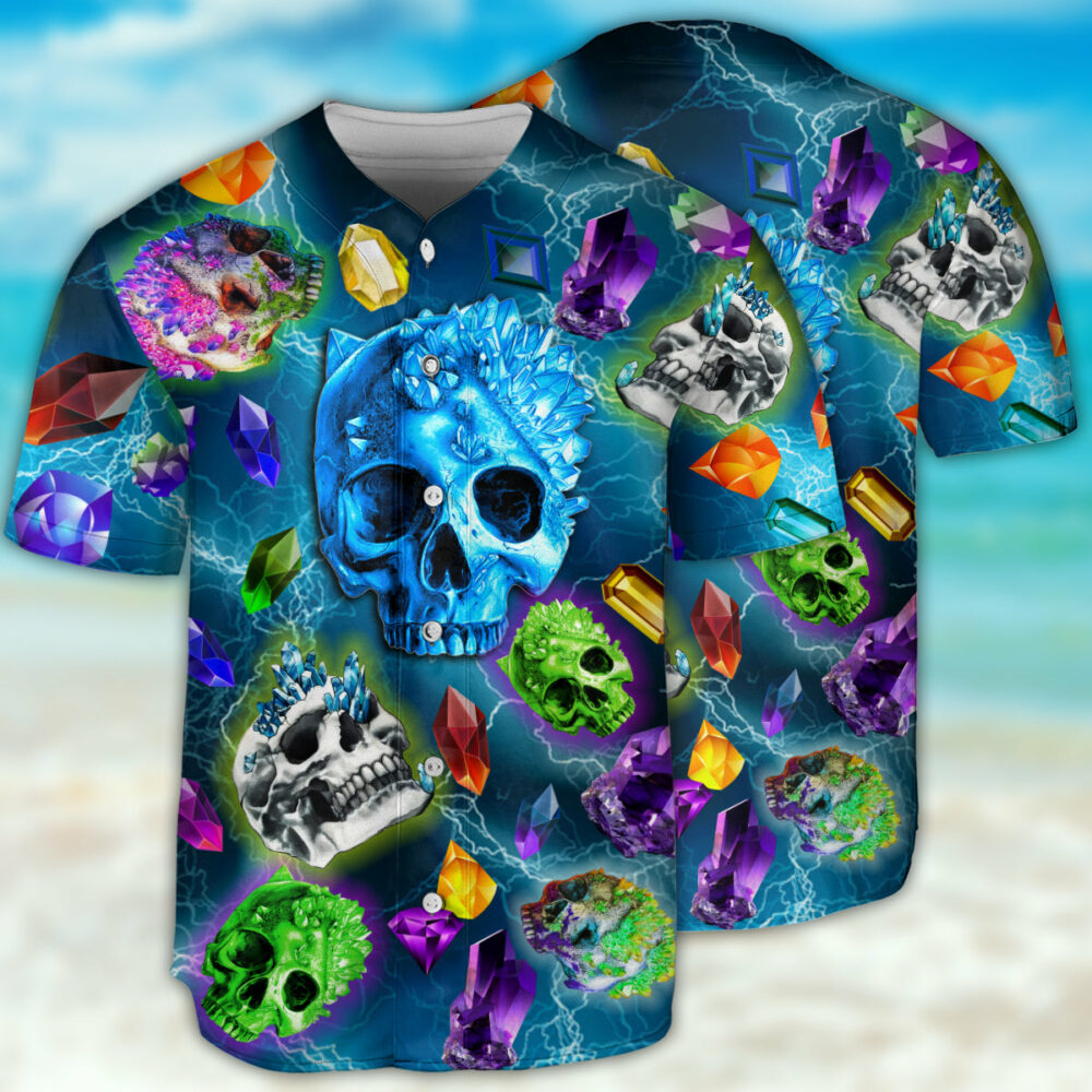 Skull The Magical Crystal - Baseball Jersey - Owl Ohh - Owl Ohh