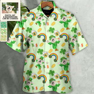 St Patrick's Day Love The Day Went Custom Photo - Hawaiian Shirt - Personalized Photo Gifts for men and women, kids - Owl Ohh