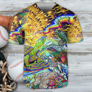 Hippie Turtle Music Vibe - Baseball Jersey - Owl Ohh - Owl Ohh