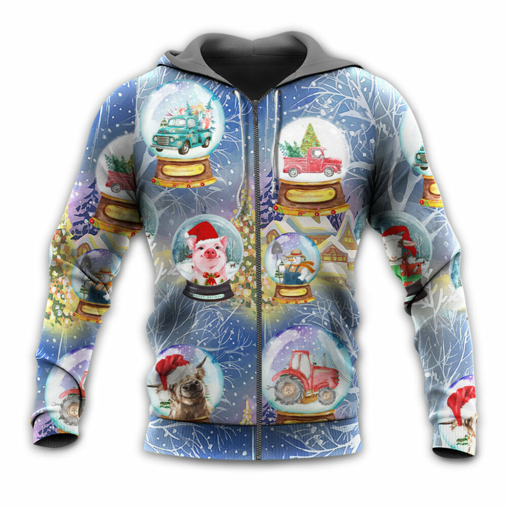 Christmas Farmer Xmas Funny Global - Hoodie - Owl Ohh - Owl Ohh