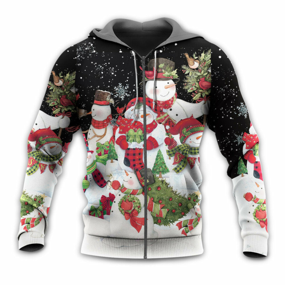 Christmas Cutie Snowman Happy Xmas Cardinal - Hoodie - Owl Ohh - Owl Ohh