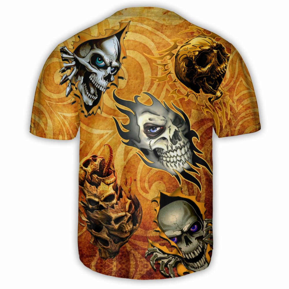 Skull And Fire My Style - Baseball Jersey - Owl Ohh - Owl Ohh