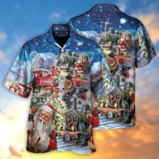 Christmas Santa's Express Train - Hawaiian Shirt - Owl Ohh - Owl Ohh