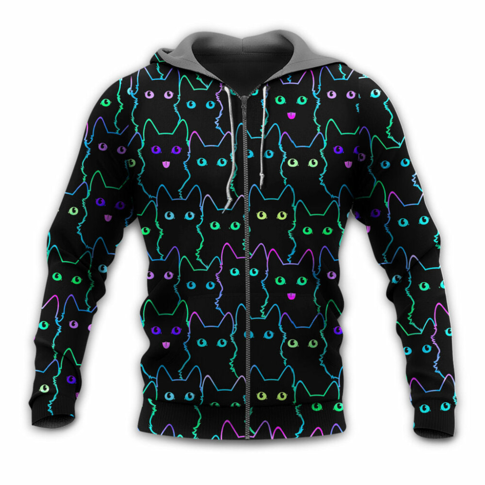 Cat Cute Little Kitten Neon - Hoodie - Owl Ohh - Owl Ohh