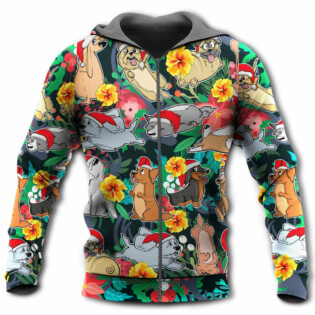 Christmas Dog Santa Merry Xmas - Hoodie - Owl Ohh - Owl Ohh