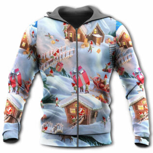 Christmas Santa And Gnome Merry Xmas - Hoodie - Owl Ohh - Owl Ohh