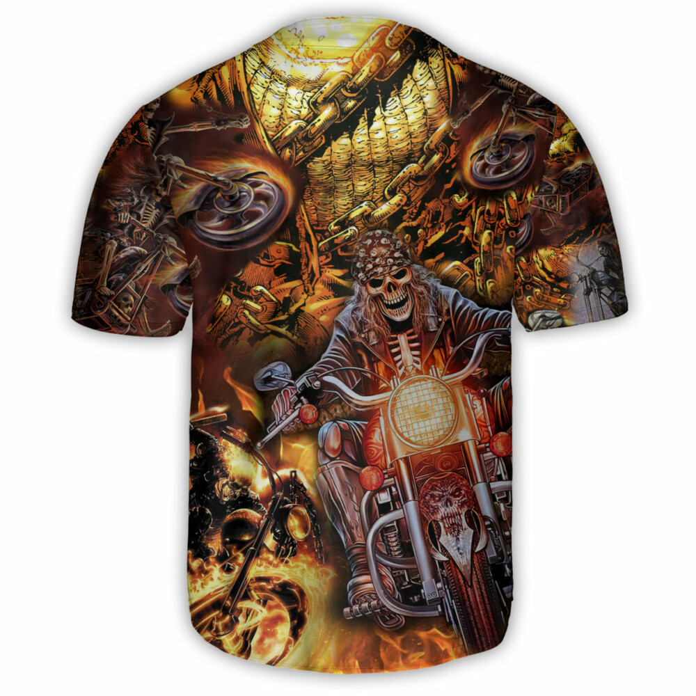 Motorcycle Skull Motorcycle Skull Racing Fast - Baseball Jersey - Owl Ohh - Owl Ohh