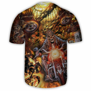 Motorcycle Skull Motorcycle Skull Racing Fast - Baseball Jersey - Owl Ohh - Owl Ohh