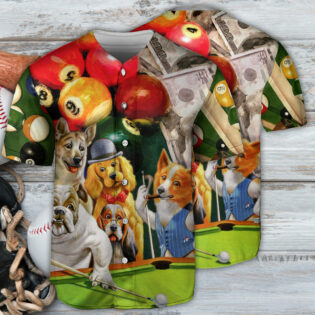 Billiard Funny Dog Many Money - Baseball Jersey - Owl Ohh - Owl Ohh