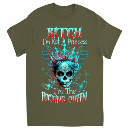 I'M THE F QUEEN SUGAR SKULL COTTON SHIRT - TLTW0604232