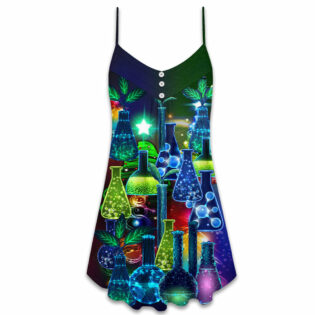 Chemistry Is Like Magic But Real - V-neck Sleeveless Cami Dress - Owl Ohh - Owl Ohh