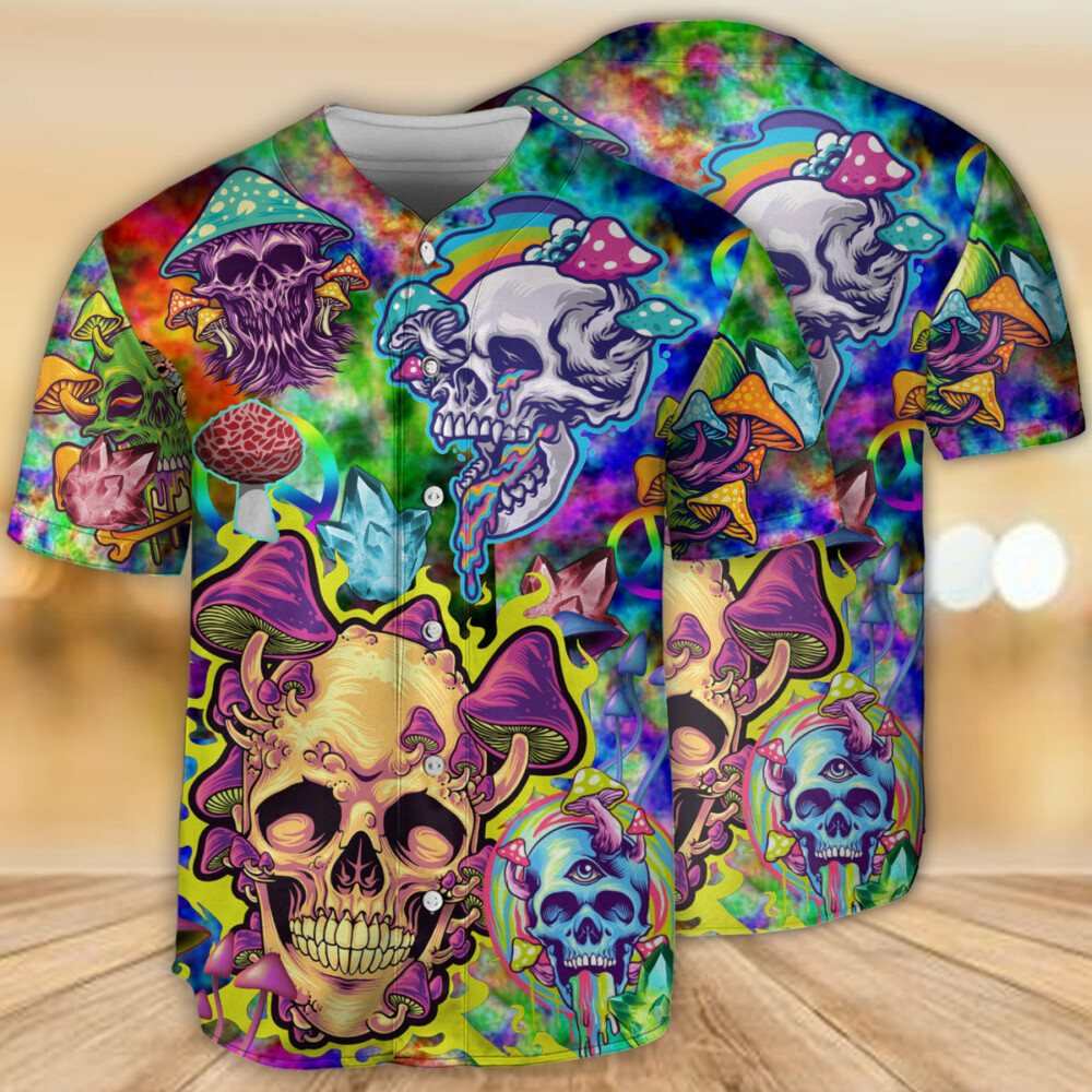 Skull Life Style Mushroom - Baseball Jersey - Owl Ohh - Owl Ohh