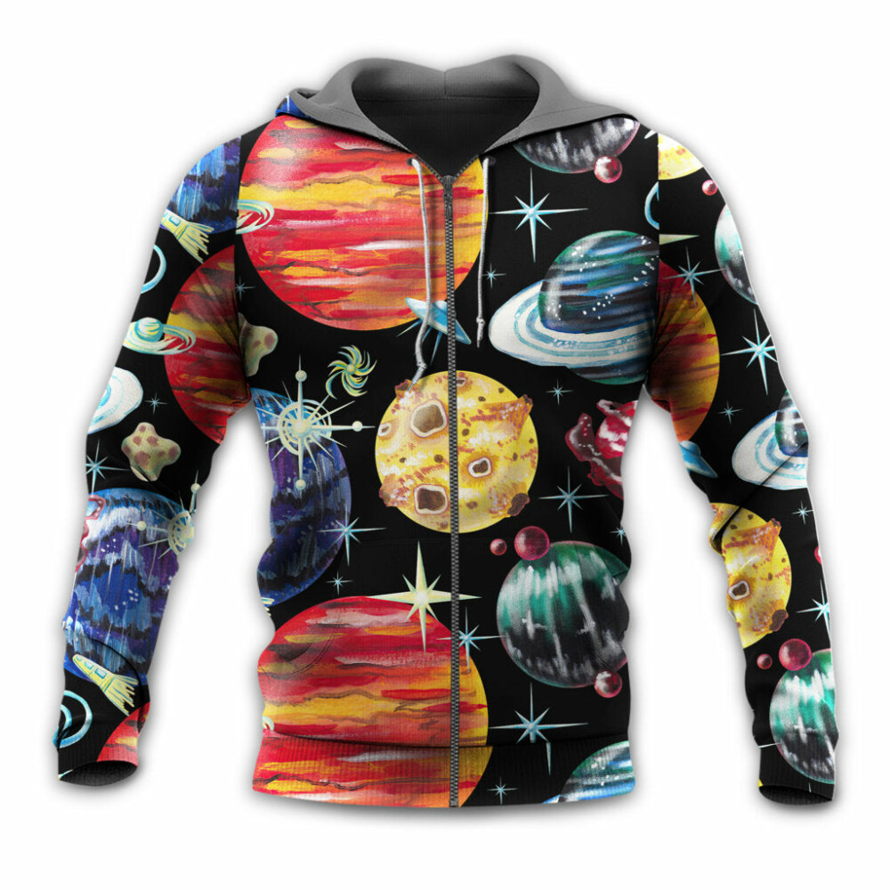 Planet Black Art Style - Hoodie - Owl Ohh - Owl Ohh
