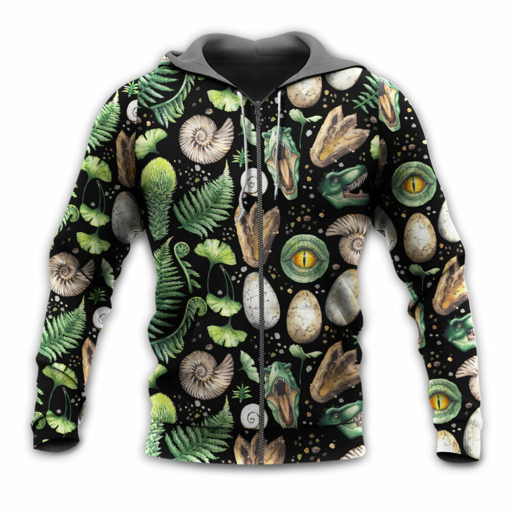 Dinosaur Amazing Pieces Black Style - Hoodie - Owl Ohh - Owl Ohh