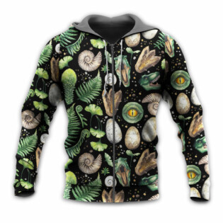 Dinosaur Amazing Pieces Black Style - Hoodie - Owl Ohh - Owl Ohh