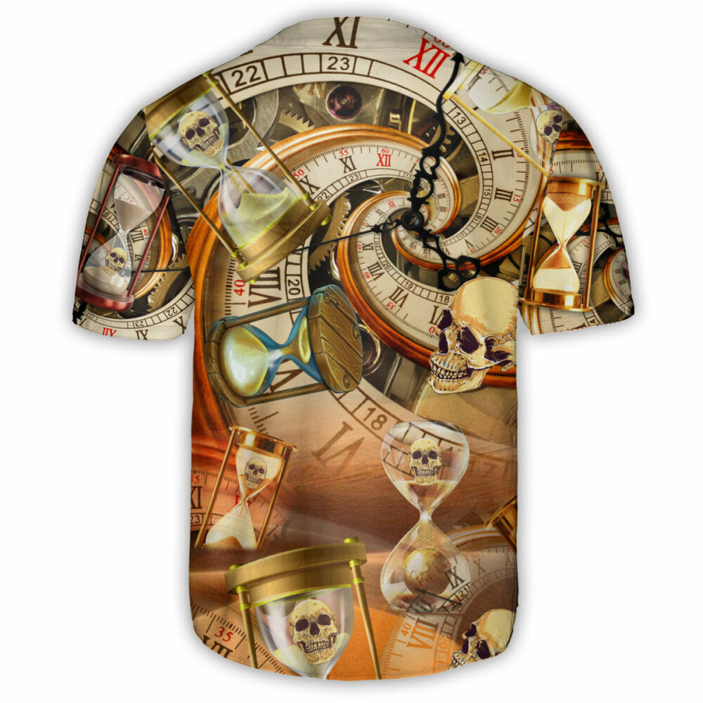 Skull All Knows Value Of Time - Baseball Jersey - Owl Ohh - Owl Ohh