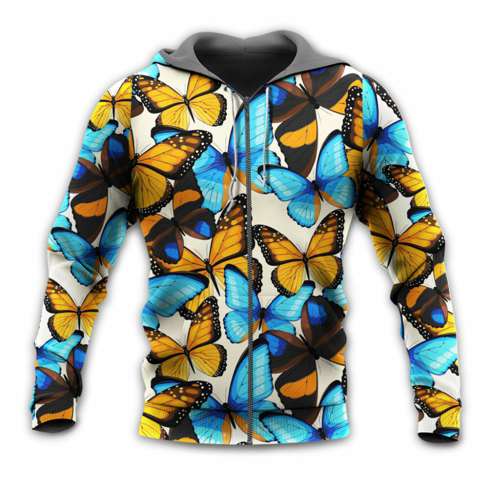 Butterfly Abstract Colorful Vintage - Hoodie - Owl Ohh - Owl Ohh