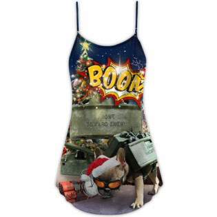 Christmas Claymore With Dog Snownight - V-neck Sleeveless Cami Dress - Owl Ohh - Owl Ohh
