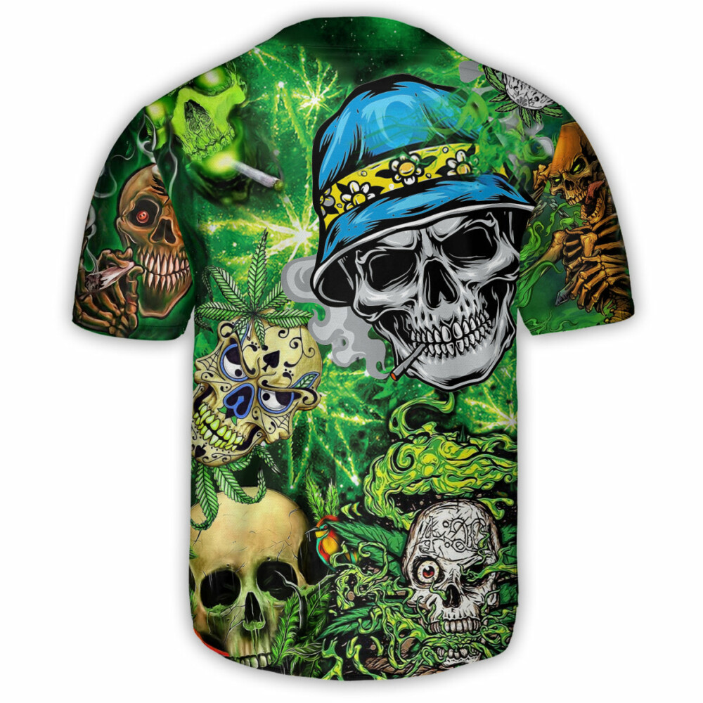 Skull Smile Love Green - Baseball Jersey - Owl Ohh - Owl Ohh