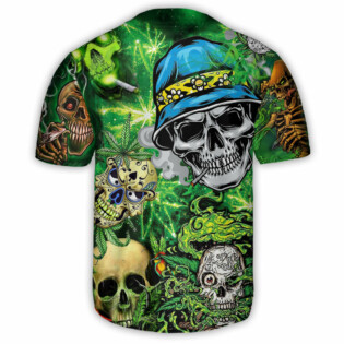 Skull Smile Love Green - Baseball Jersey - Owl Ohh - Owl Ohh