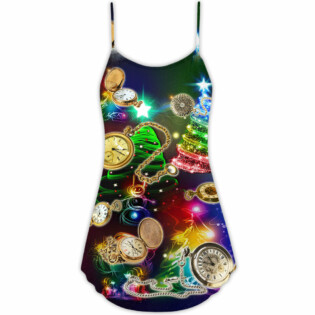 Watch Merry Christmas Neon Art - V-neck Sleeveless Cami Dress - Owl Ohh - Owl Ohh