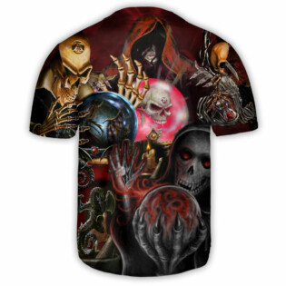 Skull Hello Darkness - Baseball Jersey - Owl Ohh - Owl Ohh