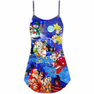 Koala Wants Merry Christmas - V-neck Sleeveless Cami Dress - Owl Ohh - Owl Ohh