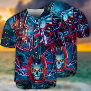 Skull Machine Style - Baseball Jersey - Owl Ohh - Owl Ohh