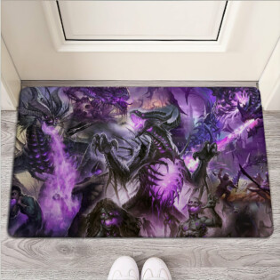 Skull Dragon Love Life Purple - Doormat - Owl Ohh - Owl Ohh