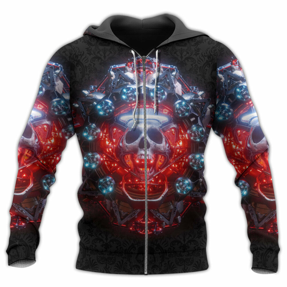 Skull Electric Dream Or Die - Hoodie - Owl Ohh - Owl Ohh