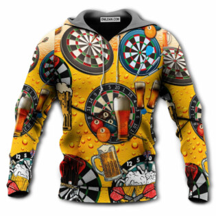 Dart And Beer Love Life Stle - Hoodie - Owl Ohh - Owl Ohh
