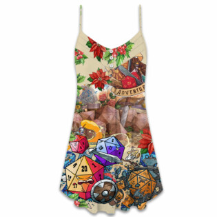 D20 Ready For Adventure Christmas Style - V-neck Sleeveless Cami Dress - Owl Ohh - Owl Ohh