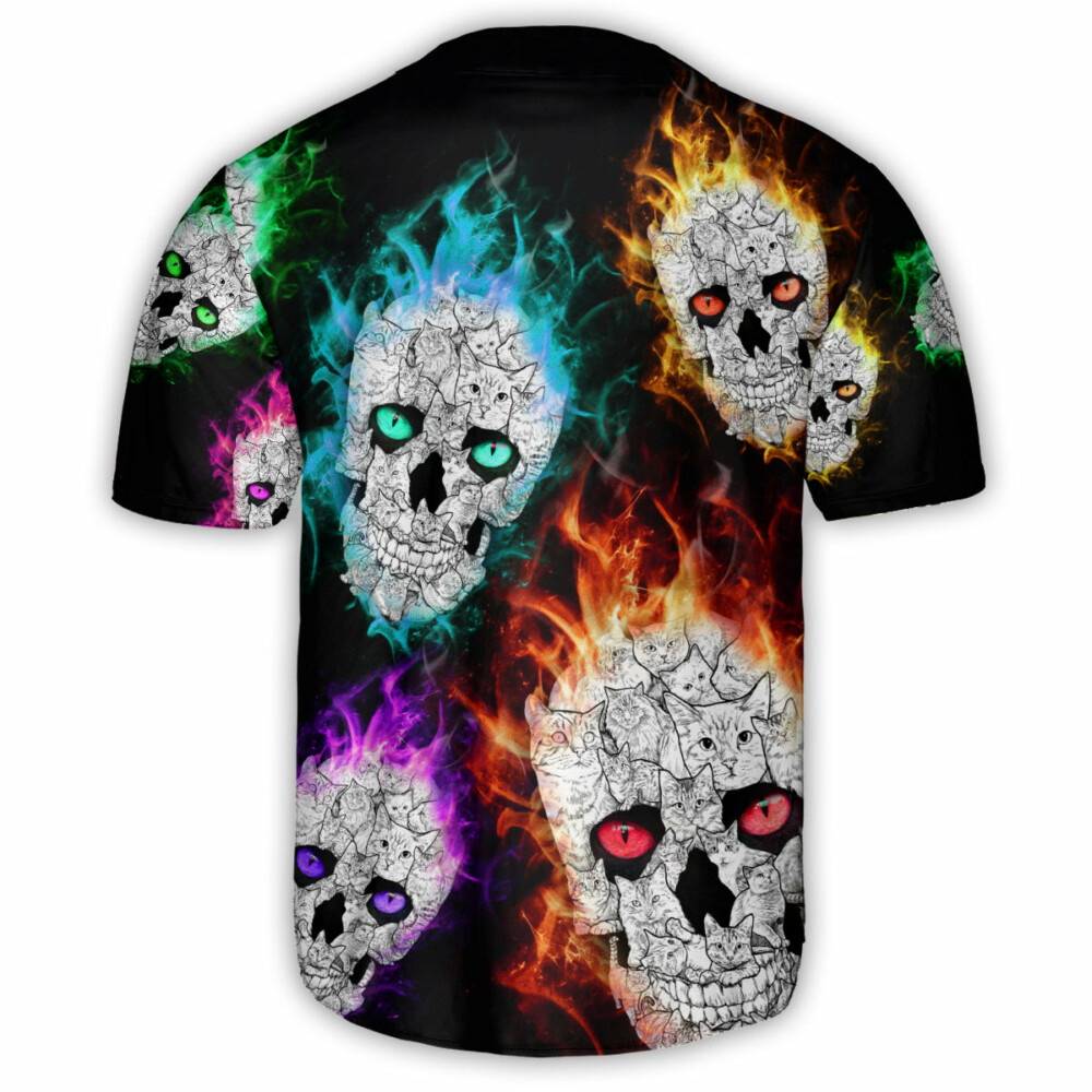 Skull Color Smile Say Hi - Baseball Jersey - Owl Ohh - Owl Ohh