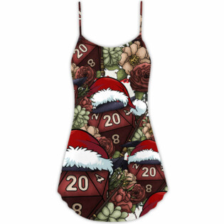 D20 Witch Dice D20 Christmas Vibe - V-neck Sleeveless Cami Dress - Owl Ohh - Owl Ohh