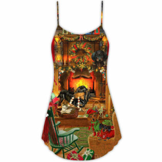 Chihuahua Dogs Love Home Love Christmas - V-neck Sleeveless Cami Dress - Owl Ohh - Owl Ohh