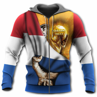 World Cup Qatar 2022 Netherlands Will Be The Champion Flag Vintage - Hoodie - Owl Ohh - Owl Ohh