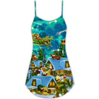 Christmas The Magical Night - V-neck Sleeveless Cami Dress - Owl Ohh - Owl Ohh