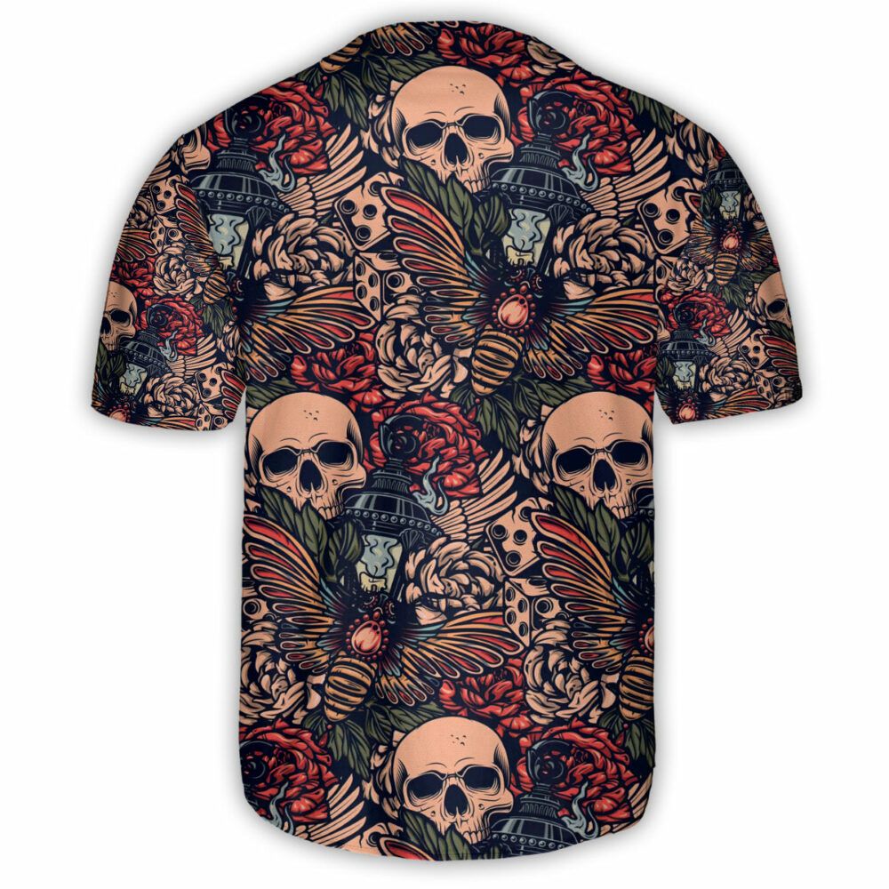 Skull Tattoo Skull Amazing Christmas - Baseball Jersey - Owl Ohh - Owl Ohh
