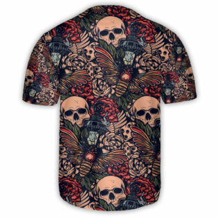 Skull Tattoo Skull Amazing Christmas - Baseball Jersey - Owl Ohh - Owl Ohh